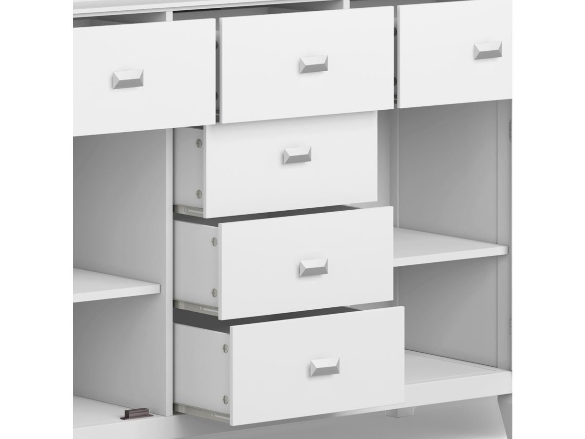 Simpli Home Artisan Sideboard Buffet Credenza, White, large