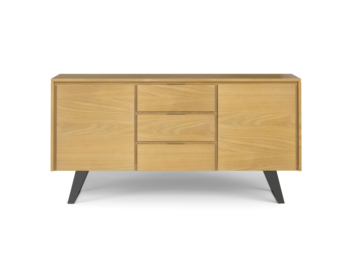 Simpli Home Lowry Sideboard Buffet, Oak, large