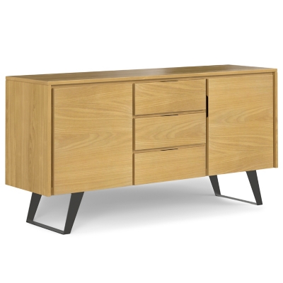 Simpli Home Lowry Sideboard Buffet, Oak, large