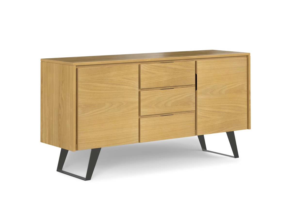 Simpli Home Lowry Sideboard Buffet, Oak, large