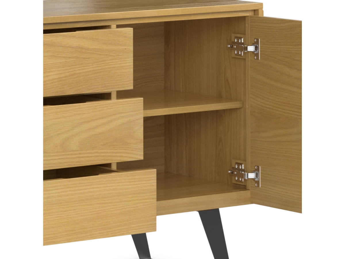 Simpli Home Lowry Sideboard Buffet, Oak, large