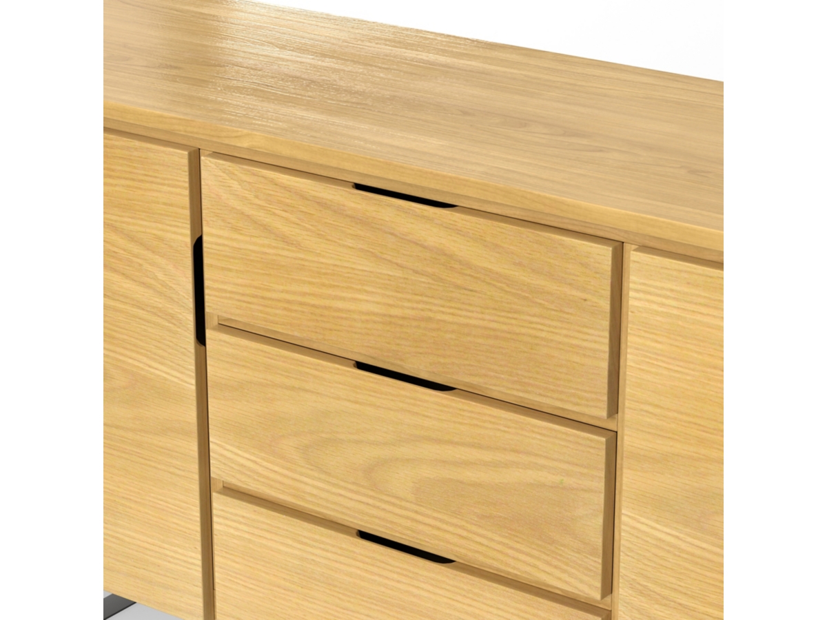 Simpli Home Lowry Sideboard Buffet, Oak, large