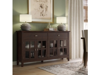 Simpli Home Artisan 4 Door Sideboard Buffet