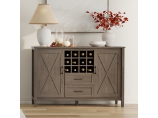 Simpli Home Ela Sideboard with Wine Storage