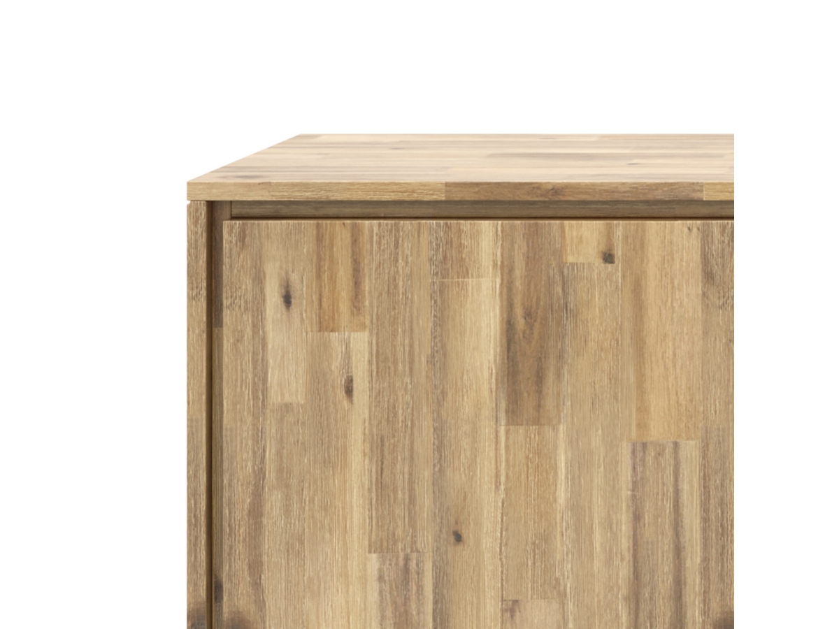 Simpli Home Lowry Sideboard Buffet, Distressed Golden Wheat, large