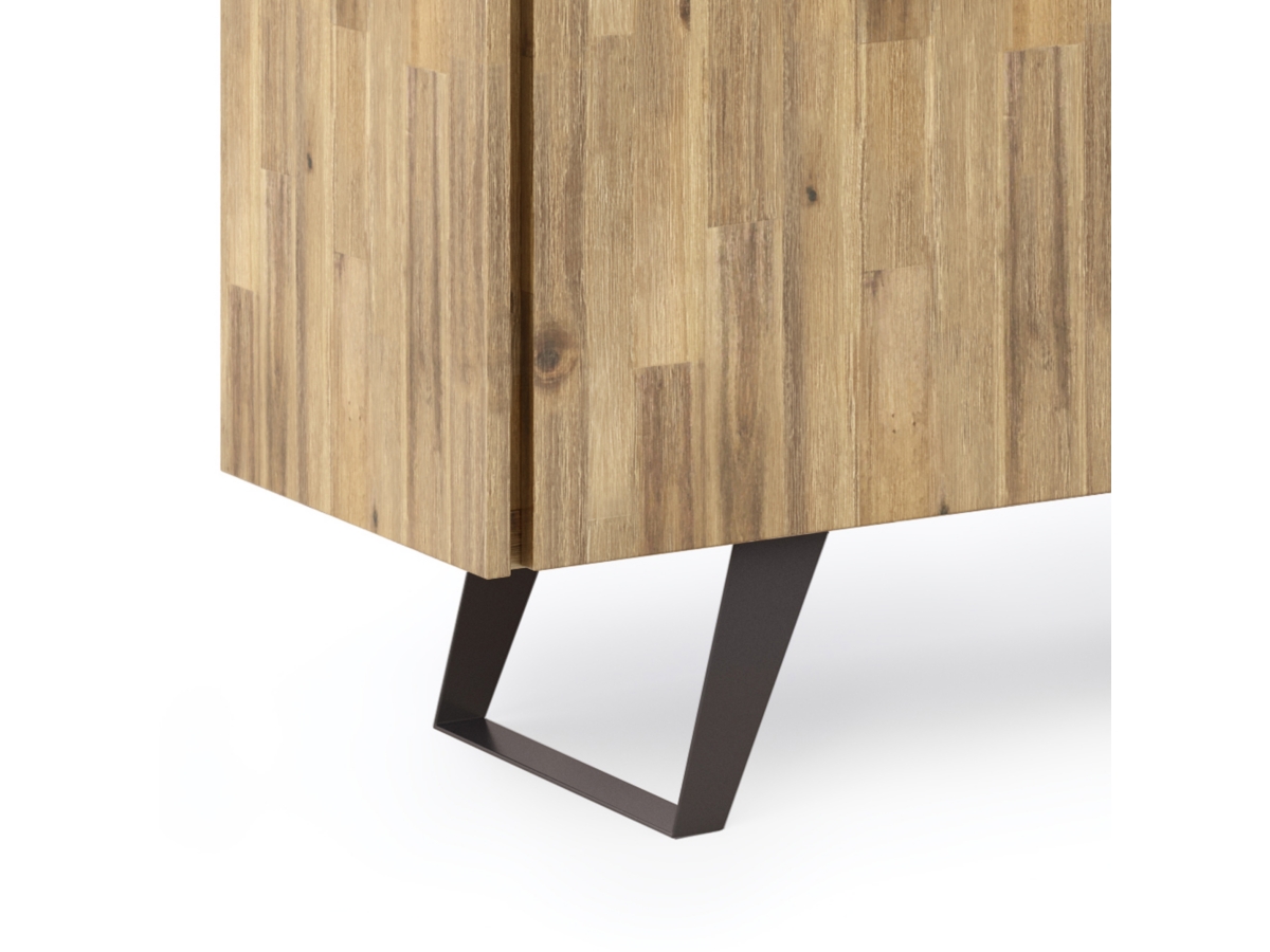 Simpli Home Lowry Sideboard Buffet, Distressed Golden Wheat, large