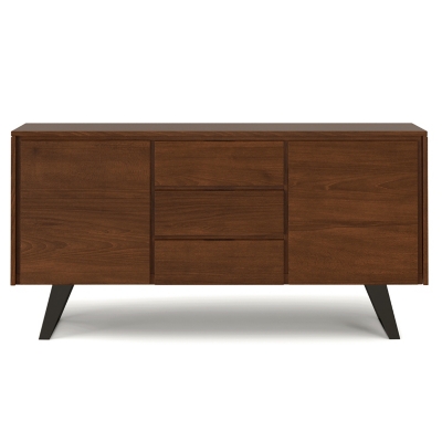 Simpli Home Lowry Sideboard Buffet, Walnut, large