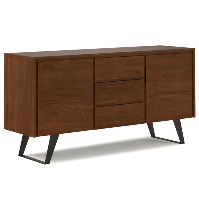 Simpli Home Lowry Sideboard Buffet, Walnut, large