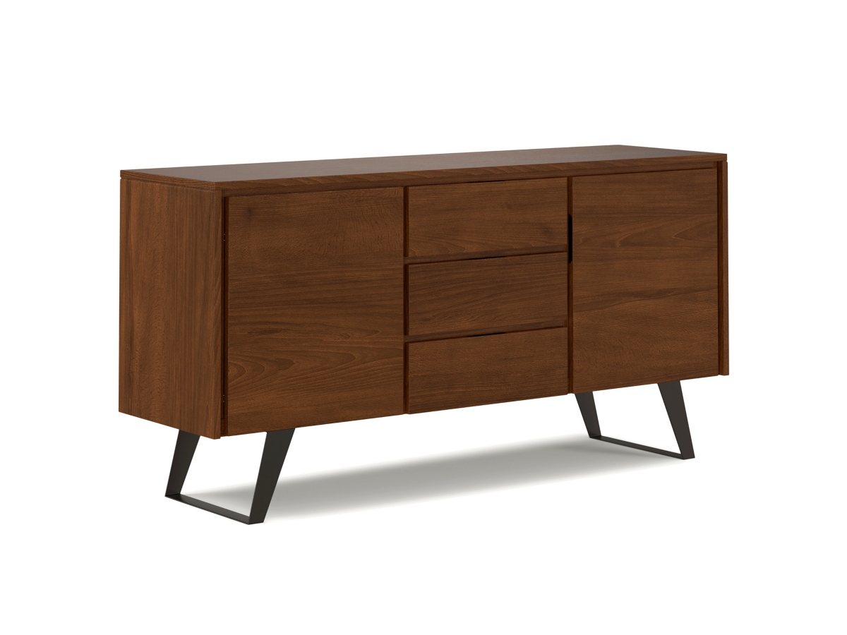 Simpli Home Lowry Sideboard Buffet, Walnut, large