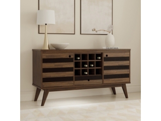 Simpli Home Clarkson Sideboard with Wine Storage
