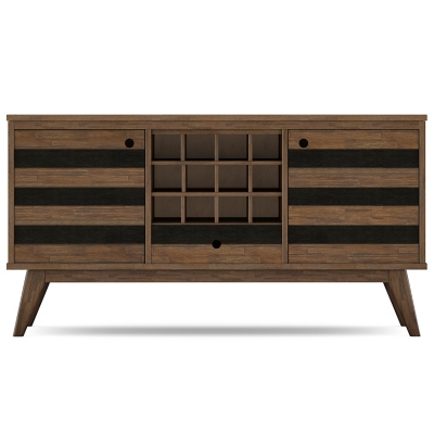 Simpli Home Clarkson Sideboard with Wine Storage, , large