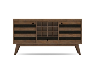 Simpli Home Clarkson Sideboard with Wine Storage