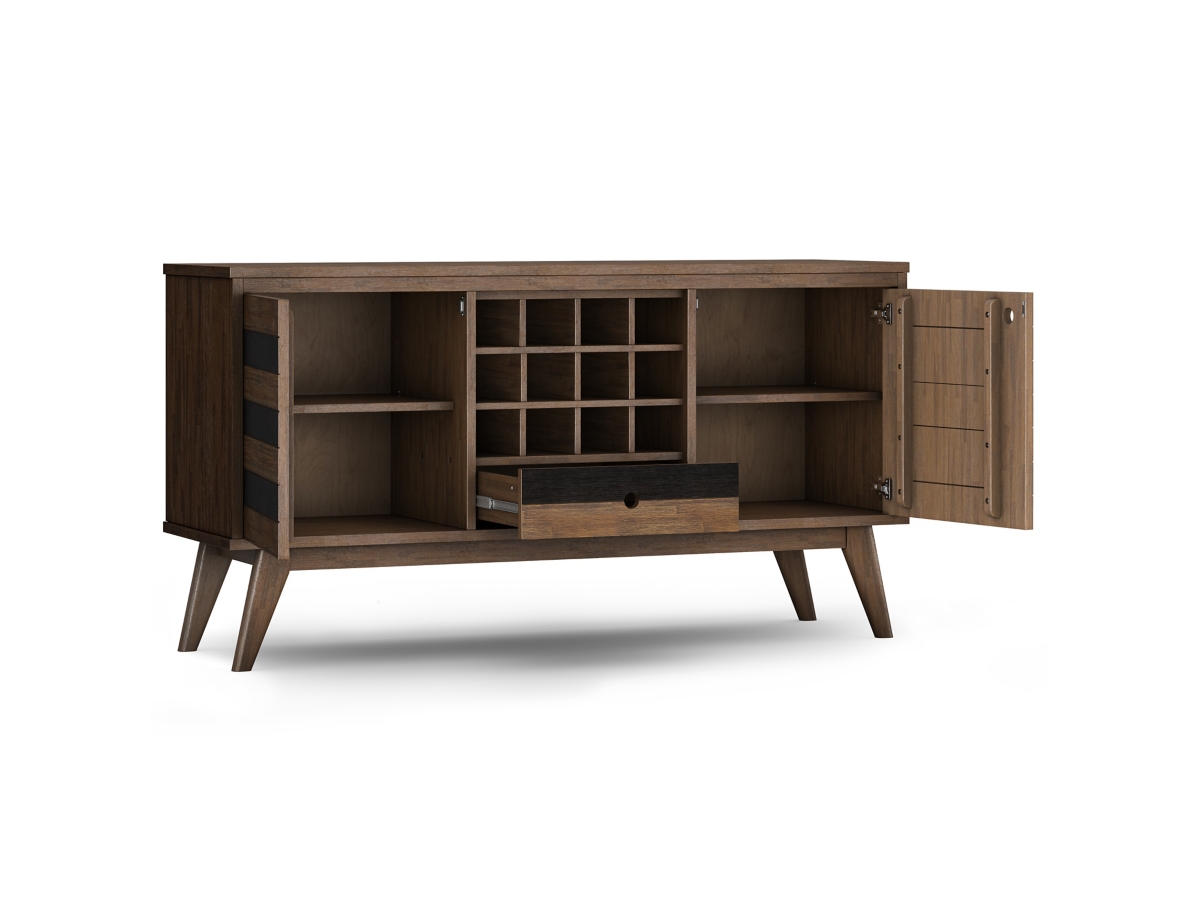 Simpli Home Clarkson Sideboard with Wine Storage, , large