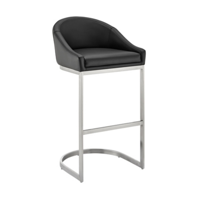 Katherine Counter Stool, Black/Chrome, large