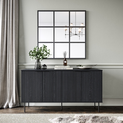 D600010432 CorLiving Lysander Sideboard Buffet, Black sku D600010432