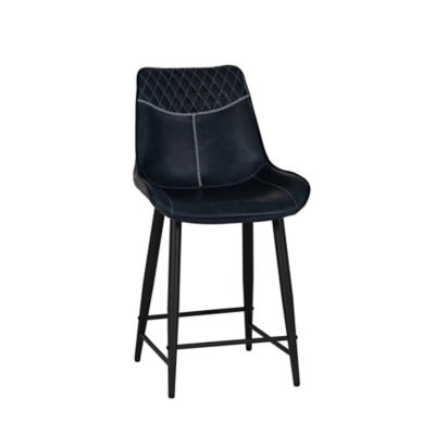 Linon Griffin Counter Height Bar Stool, Blue, large