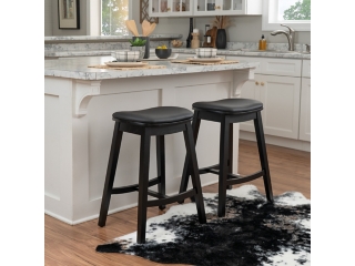 Linon Carmen Counter Height Bar Stools (Set of 2)