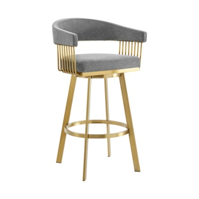 Chelsea Swivel Bar Height Bar Stool, Anchor Gray, large