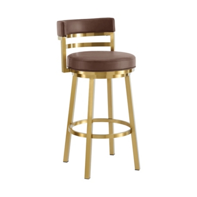 Madrid Swivel Bar Height Bar Stool, Vintage Coffee, large
