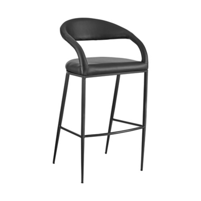 Ramona Counter Height Bar Stool, Black, large
