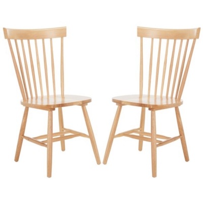 Safavieh Parker Spindle Back Dining Side Chair (Set of 2), Natural, large