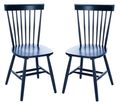 Safavieh Parker Spindle Back Dining Side Chair (Set of 2), Navy, large
