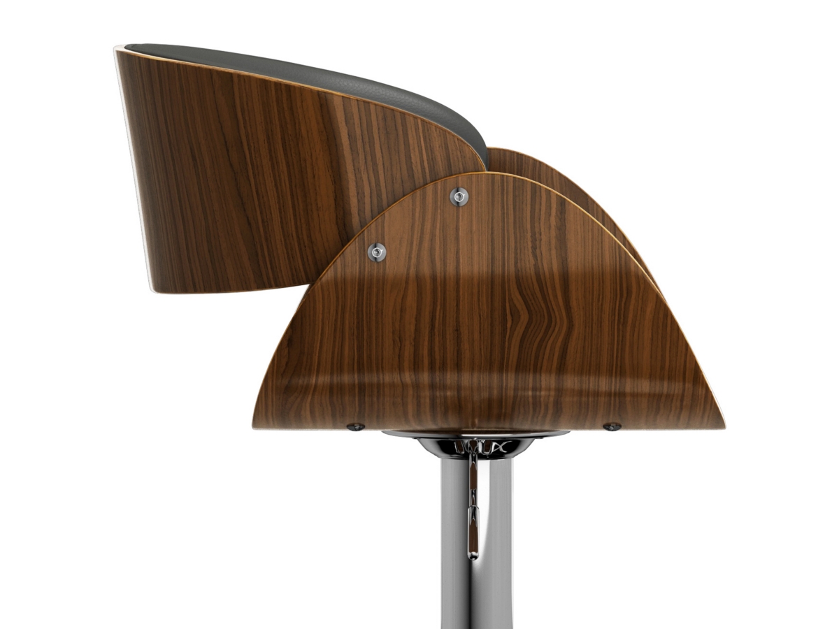 Simpli Home Amery Adjustable Swivel Bar Stool, Charcoal Gray, large