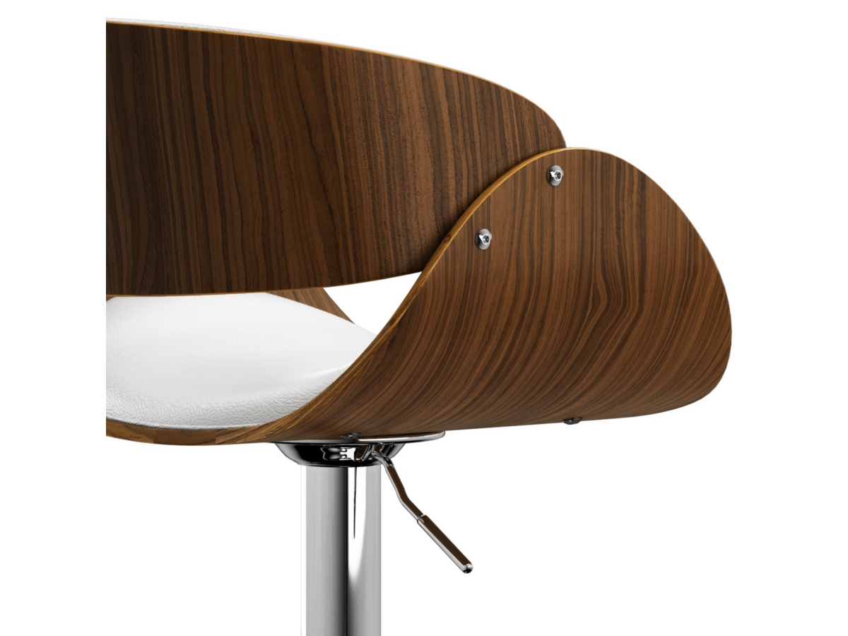 Simpli Home Amery Adjustable Swivel Bar Stool, White, large