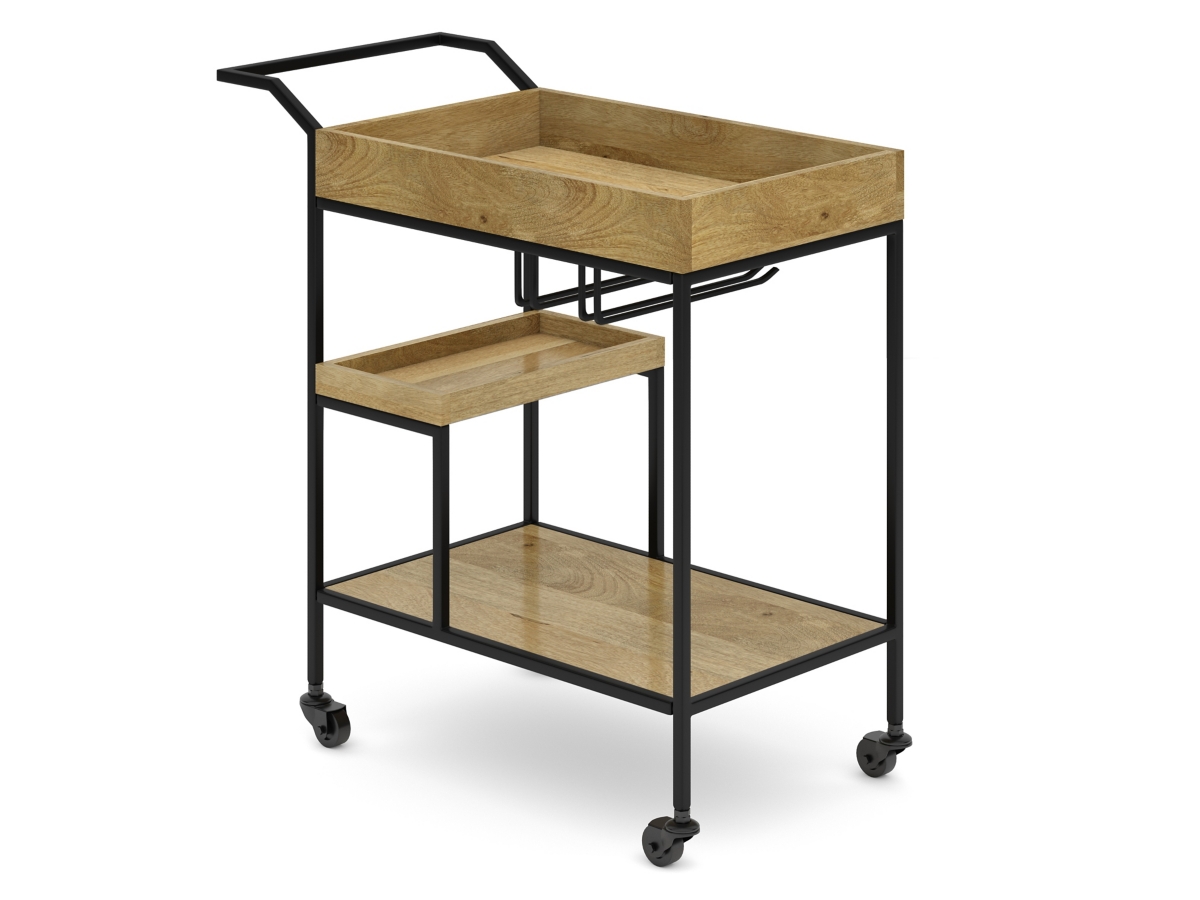 Simpli Home Barnes Bar Cart, , large