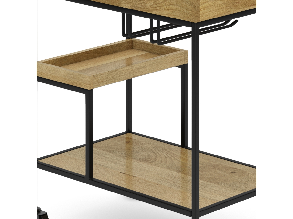 Simpli Home Barnes Bar Cart, , large