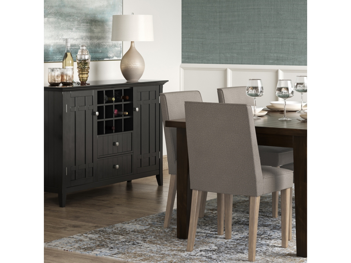 Simpli Home Bartow Dining Chair ( Set of 2 ), Taupe, large