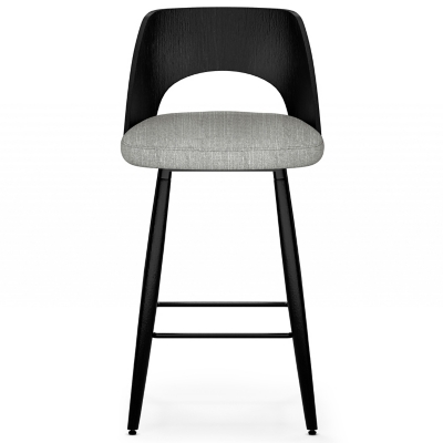 Simpli Home Callie Counter Height Bar Stool (Set of 2), Gray, large