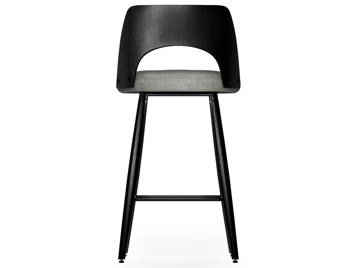 Simpli Home Callie Counter Height Bar Stool (Set of 2), Gray, large
