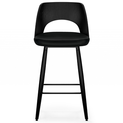 Simpli Home Callie Counter Height Bar Stool (Set of 2), Black, large