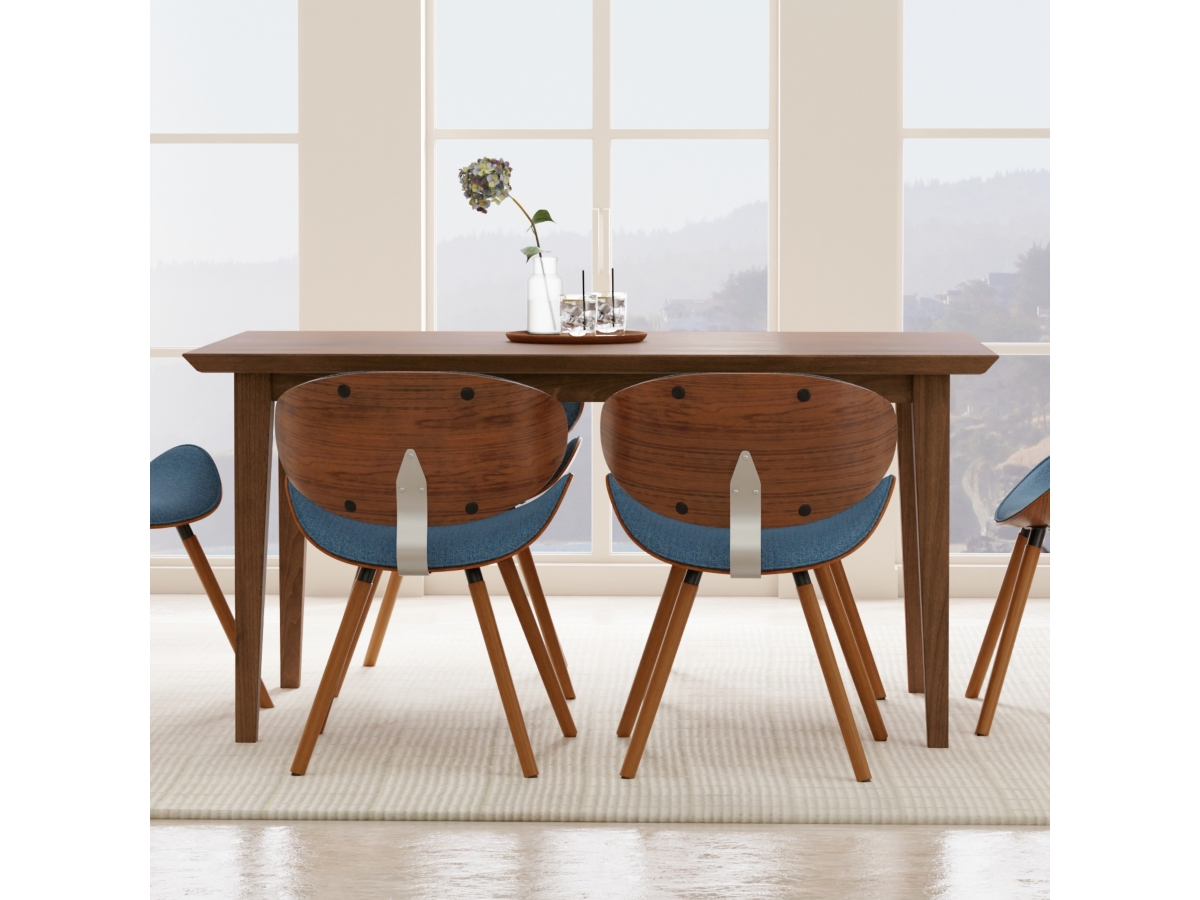 Simpli Home Colby Dining Table, Walnut, large