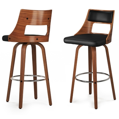 Simpli Home Dallyn Swivel Bar Stool (Set of 2), , large