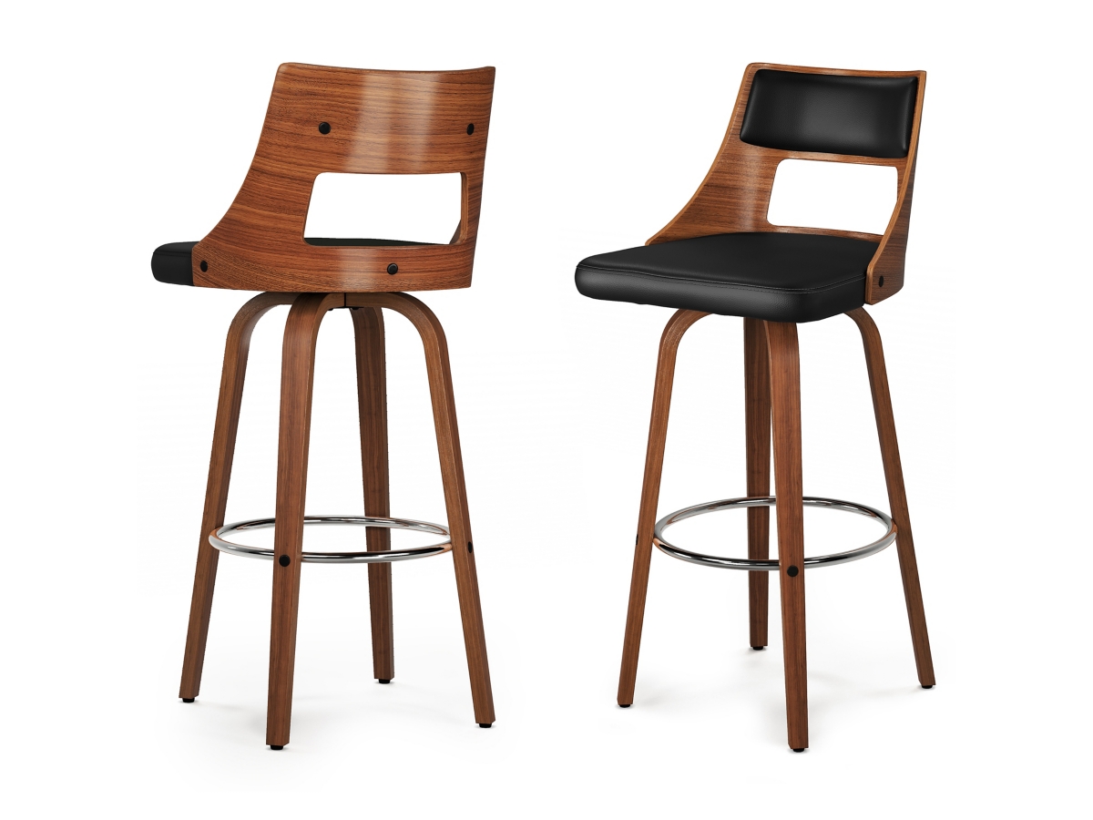Simpli Home Dallyn Swivel Bar Stool (Set of 2), , large