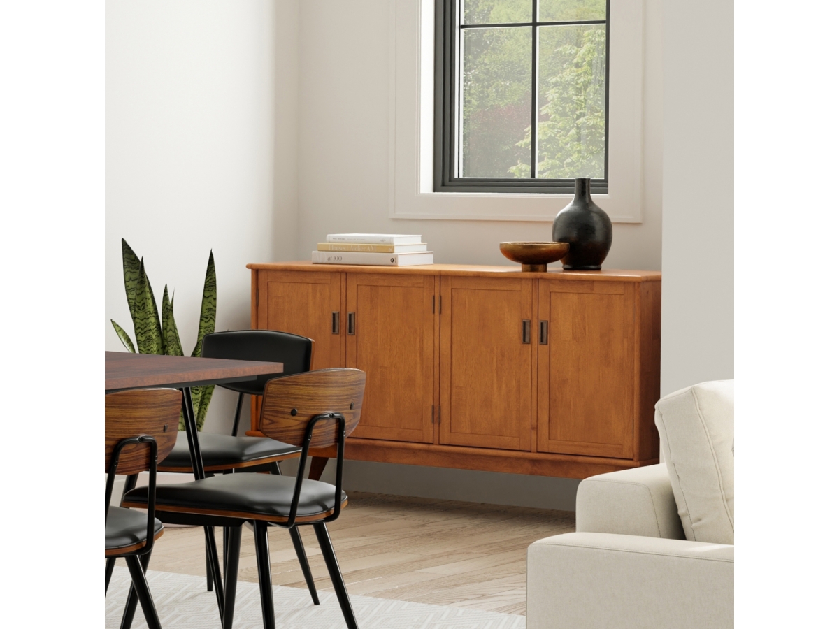 Simpli Home Draper 4 Door Sideboard Buffet, , large