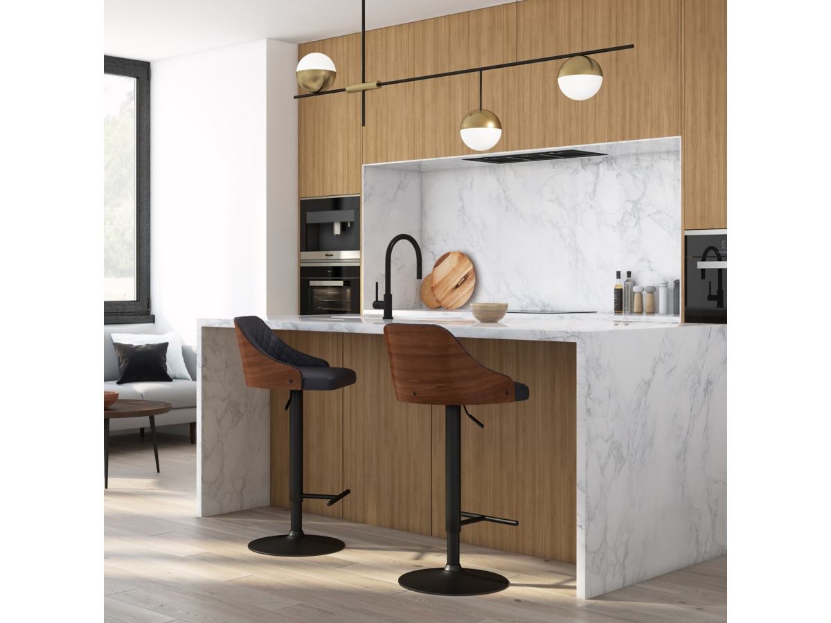 Simpli Home Edwin Adjustable Swivel Bar Stool, , large