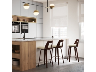 Simpli Home Ellison Swivel Bar Stool (Set of 2)