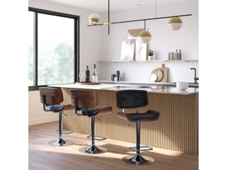 Simpli Home Holland Adjustable Swivel Bar Stool