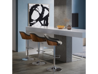 Simpli Home Hutton Adjustable Swivel Bar Stool