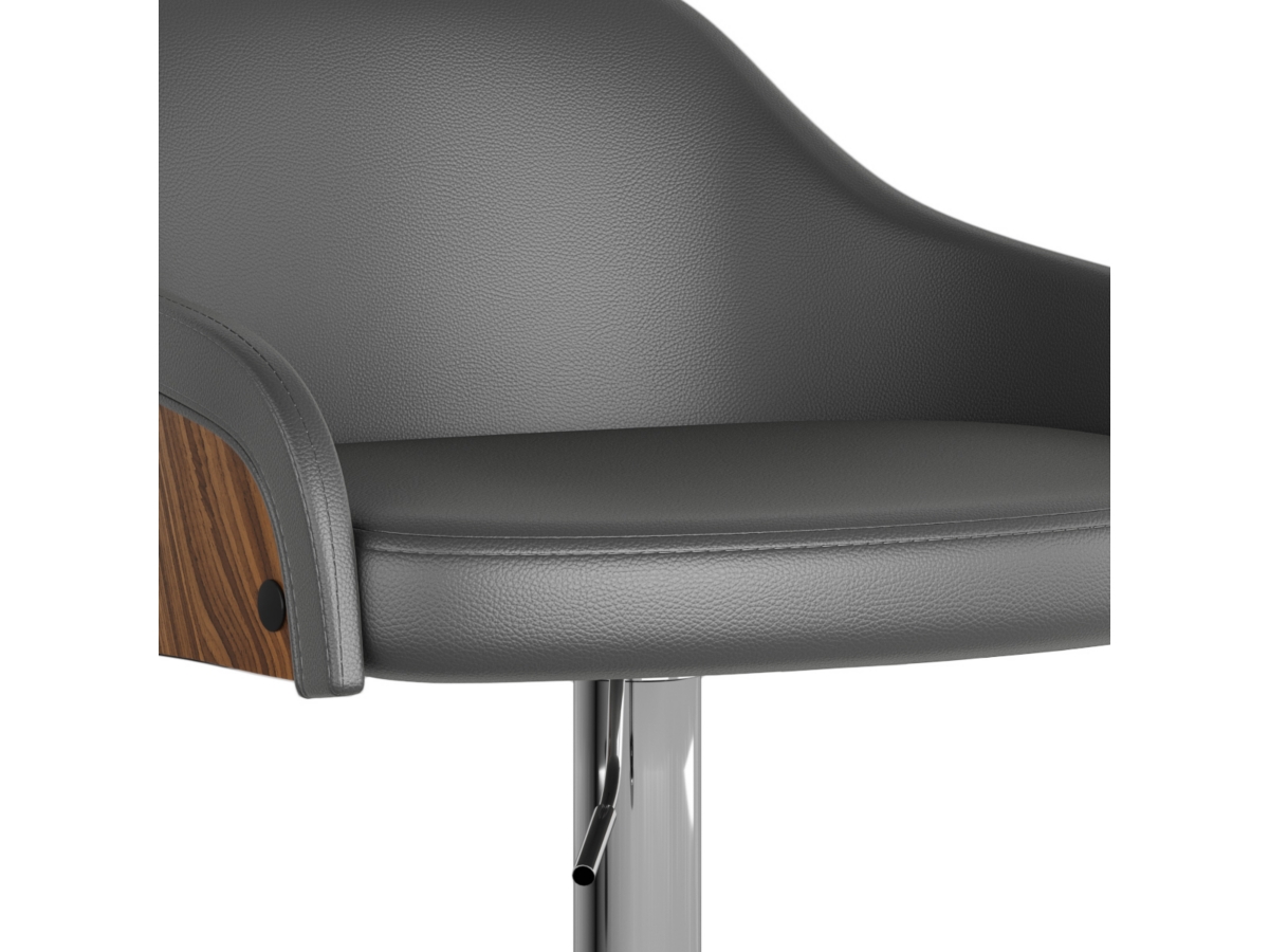 Simpli Home Hutton Adjustable Swivel Bar Stool, , large