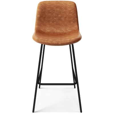 Simpli Home Jolie Bar Stool (Set of 2), Camel Brown, large