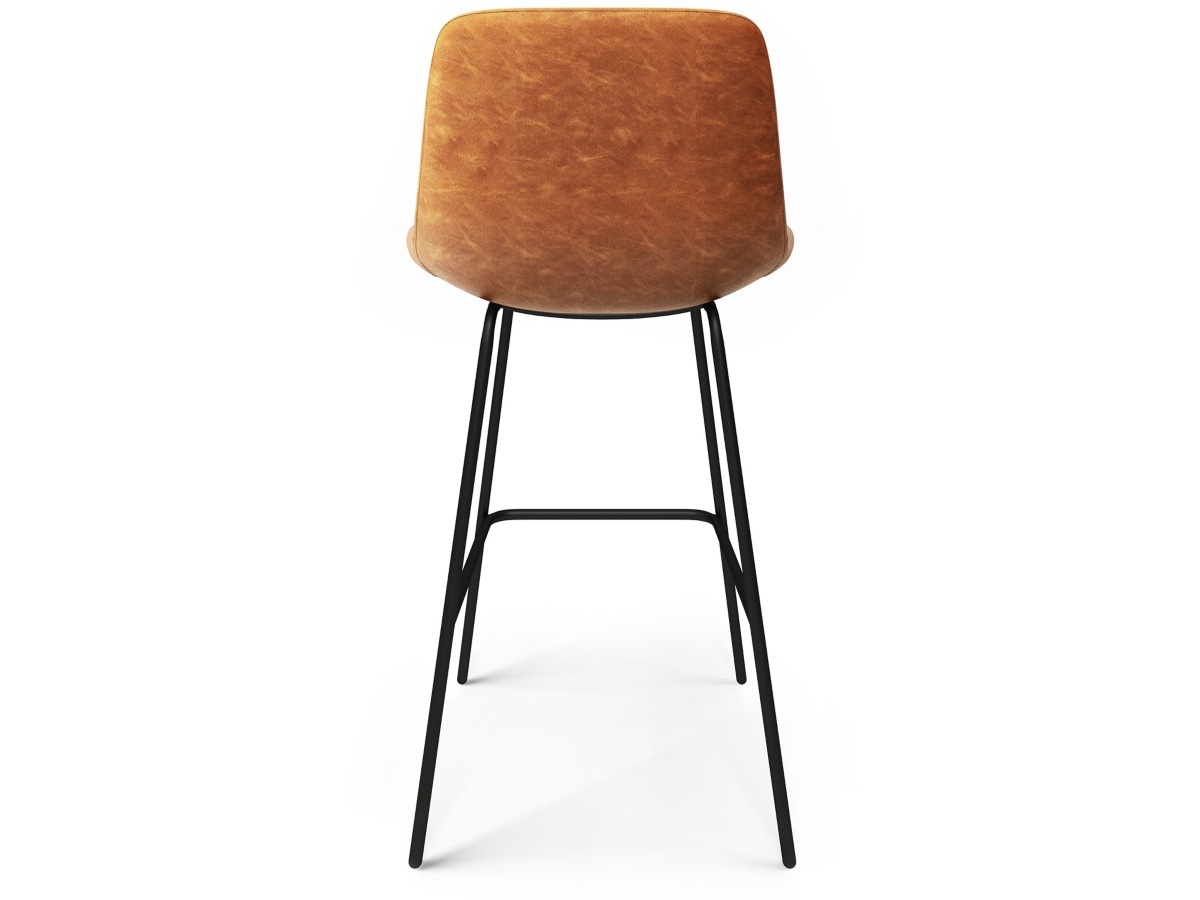 Simpli Home Jolie Bar Stool (Set of 2), Camel Brown, large