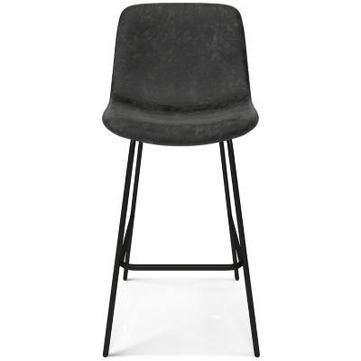 Simpli Home Jolie Bar Stool (Set of 2), Charcoal Gray, large