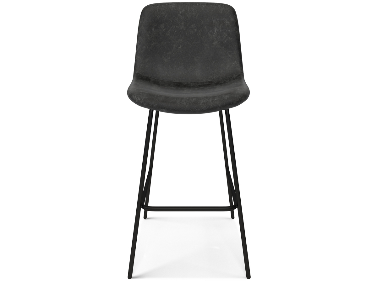 Simpli Home Jolie Bar Stool (Set of 2), Charcoal Gray, large