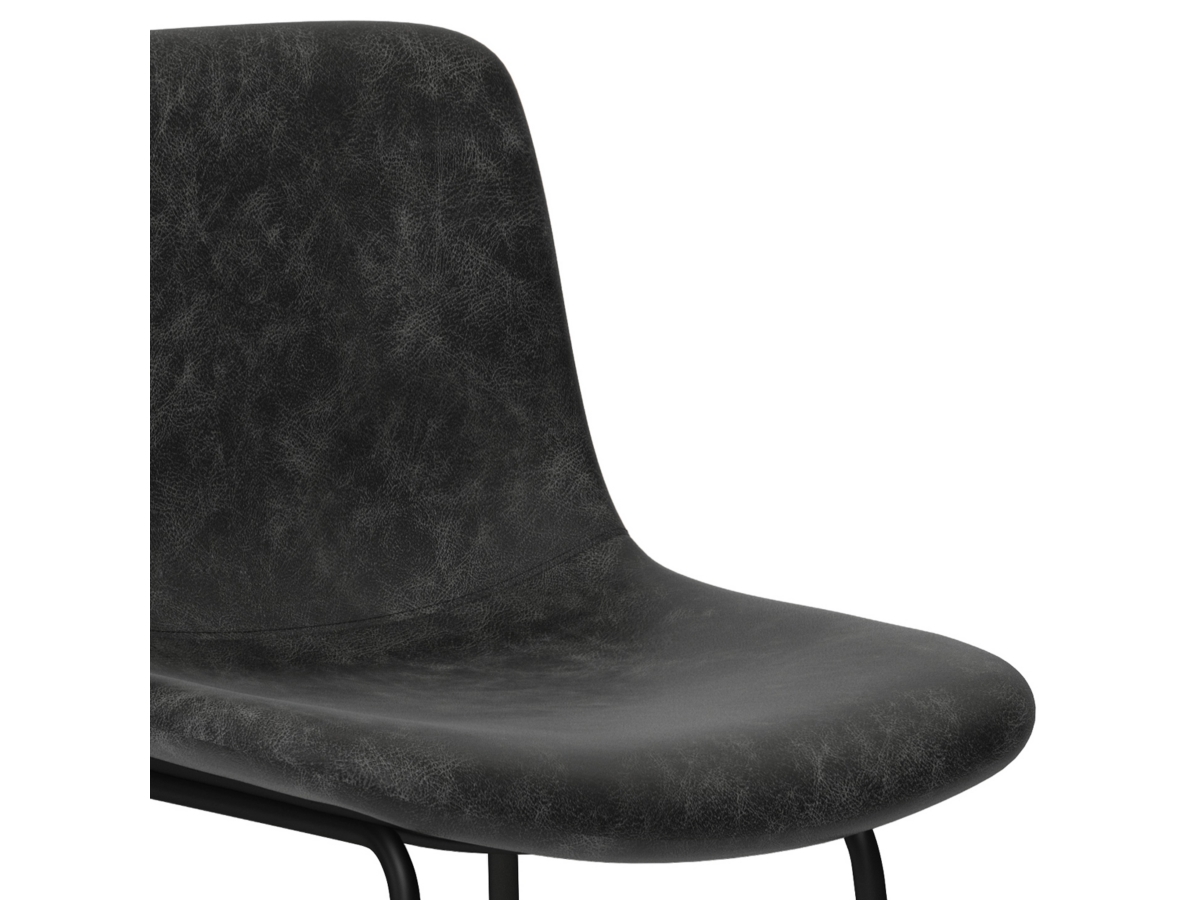 Simpli Home Jolie Bar Stool (Set of 2), Charcoal Gray, large