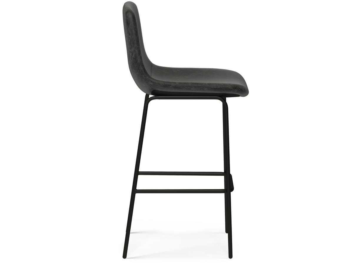 Simpli Home Jolie Bar Stool (Set of 2), Charcoal Gray, large