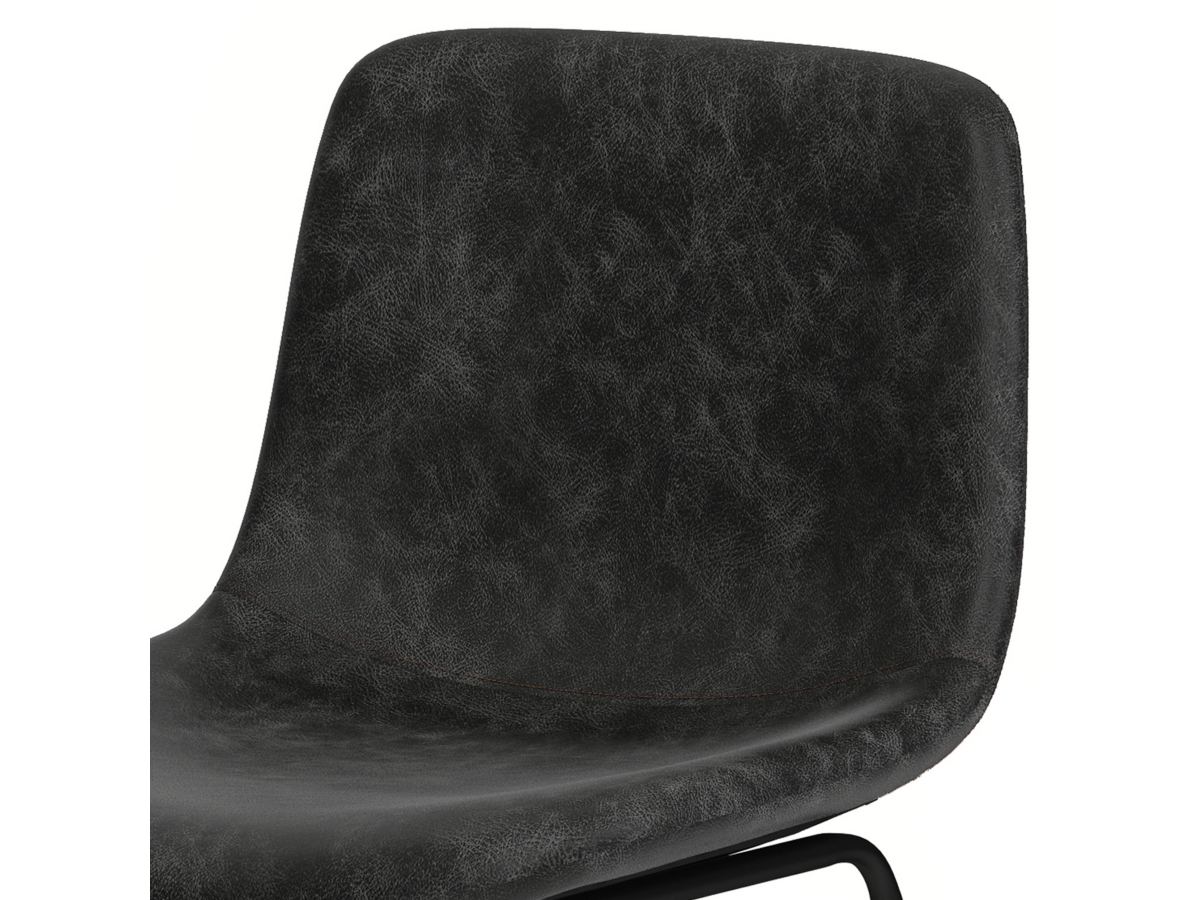 Simpli Home Jolie Counter Height Bar Stool (Set of 2), Charcoal Gray, large